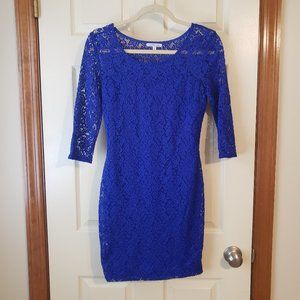 Charlotte Russe Royal Blue Lace Bodycon Dress